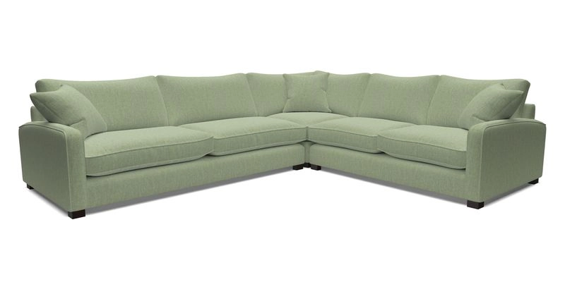 Brook Green large corner sofa LHF in Two Tone Plain Biscuit