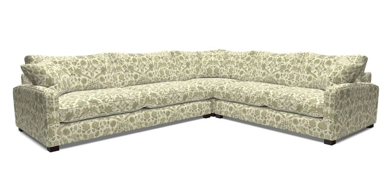 Brook Green large corner sofa LHF in Two Tone Plain Biscuit