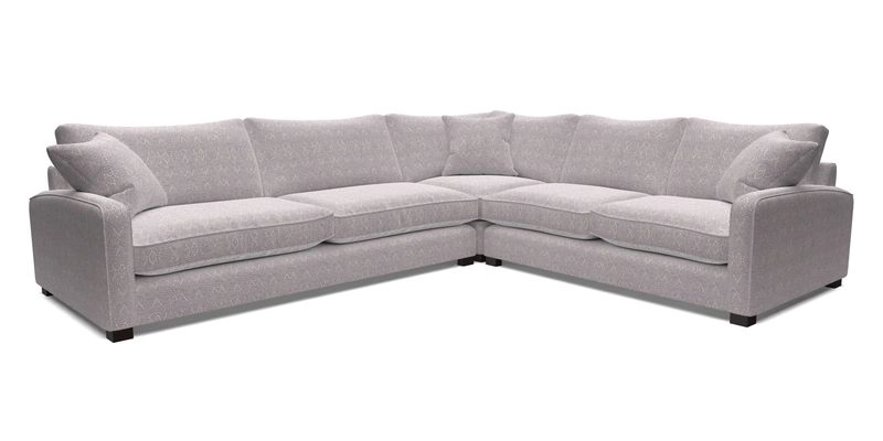 Brook Green large corner sofa LHF in Two Tone Plain Biscuit