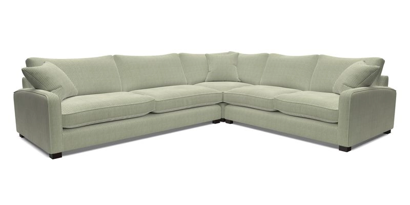 Brook Green large corner sofa LHF in Two Tone Plain Biscuit