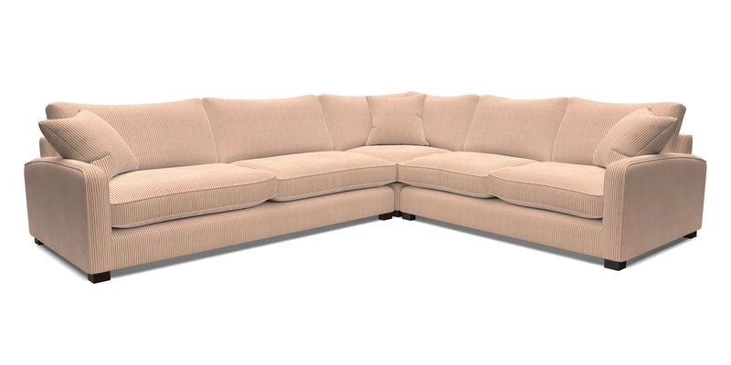 Brook Green large corner sofa LHF in Two Tone Plain Biscuit