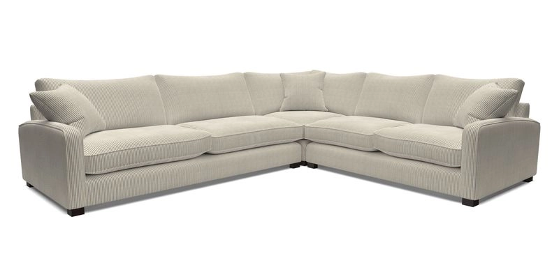 Brook Green large corner sofa LHF in Two Tone Plain Biscuit