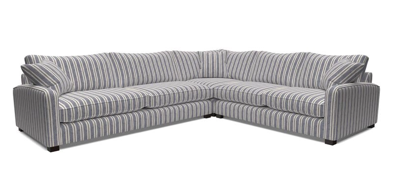 Brook Green large corner sofa LHF in Two Tone Plain Biscuit