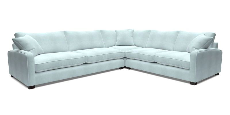 Brook Green large corner sofa LHF in Two Tone Plain Biscuit