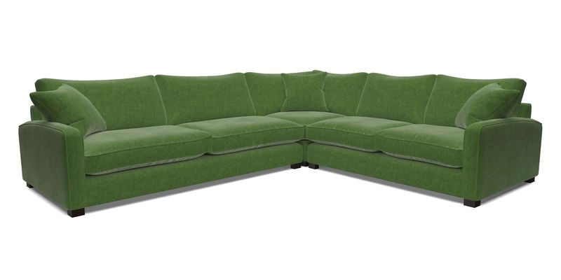 Brook Green large corner sofa LHF in Two Tone Plain Biscuit