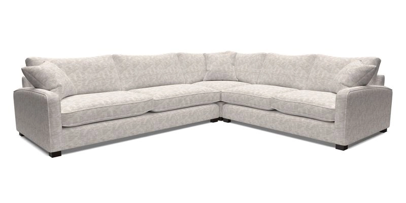 Brook Green large corner sofa LHF in Two Tone Plain Biscuit