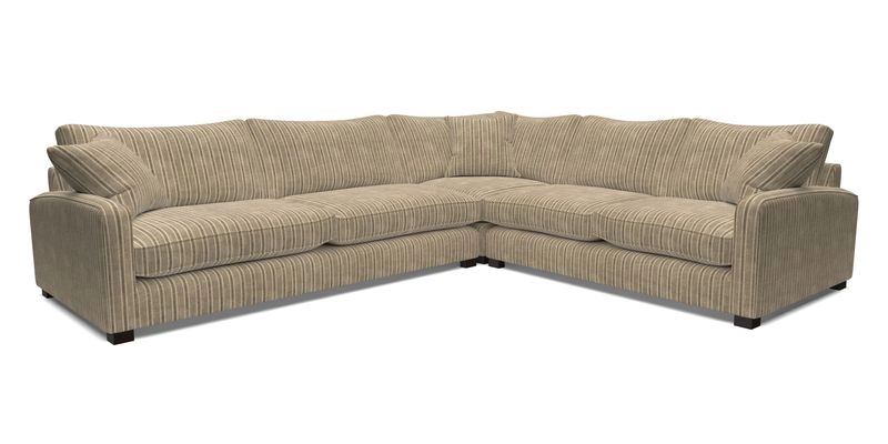 Brook Green large corner sofa LHF in Two Tone Plain Biscuit