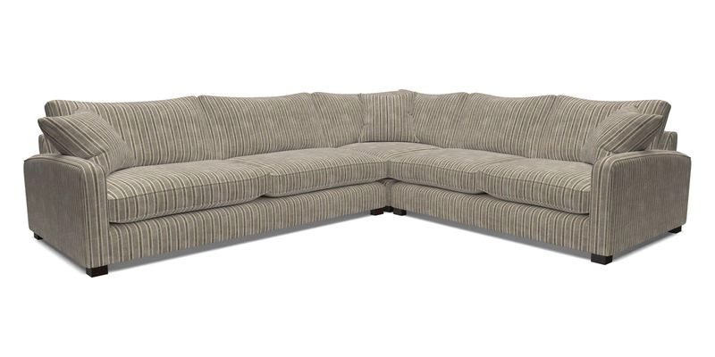 Brook Green large corner sofa LHF in Two Tone Plain Biscuit