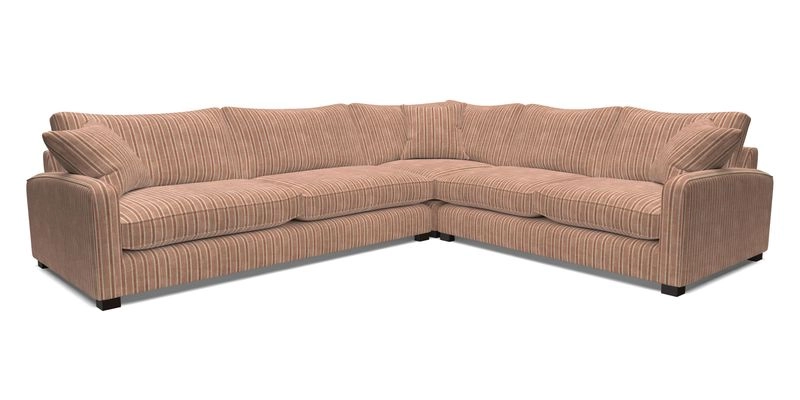 Brook Green large corner sofa LHF in Two Tone Plain Biscuit