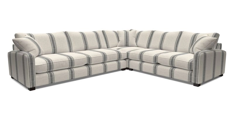 Brook Green large corner sofa LHF in Two Tone Plain Biscuit