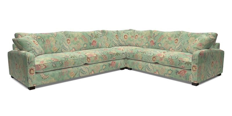 Brook Green large corner sofa LHF in Two Tone Plain Biscuit