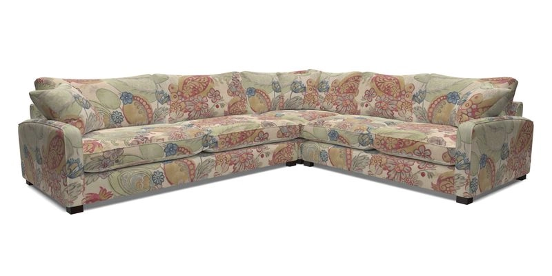 Brook Green large corner sofa LHF in Two Tone Plain Biscuit