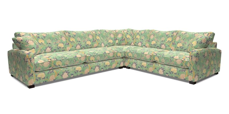 Brook Green large corner sofa LHF in Two Tone Plain Biscuit