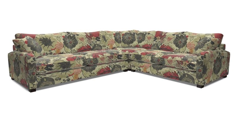 Brook Green large corner sofa LHF in Two Tone Plain Biscuit