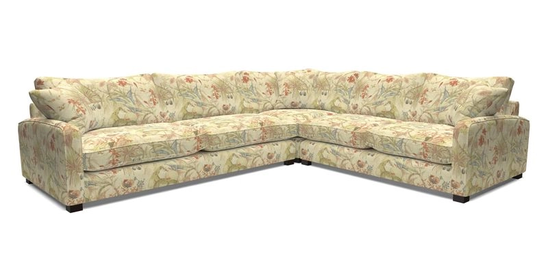Brook Green large corner sofa LHF in Two Tone Plain Biscuit