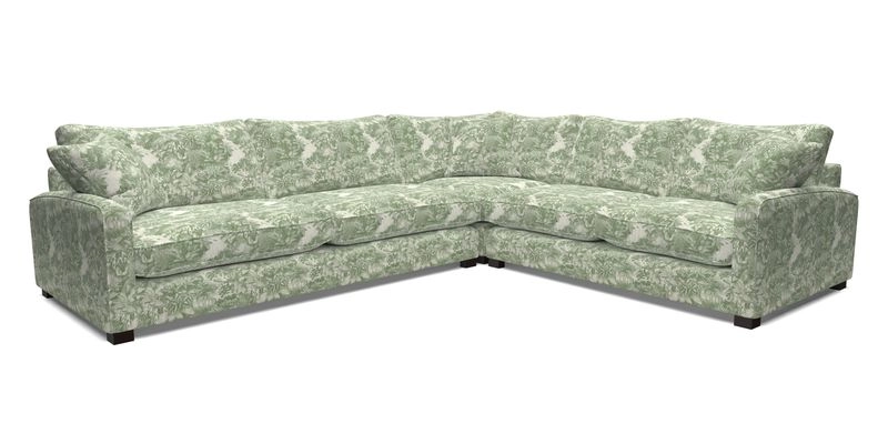 Brook Green large corner sofa LHF in Two Tone Plain Biscuit