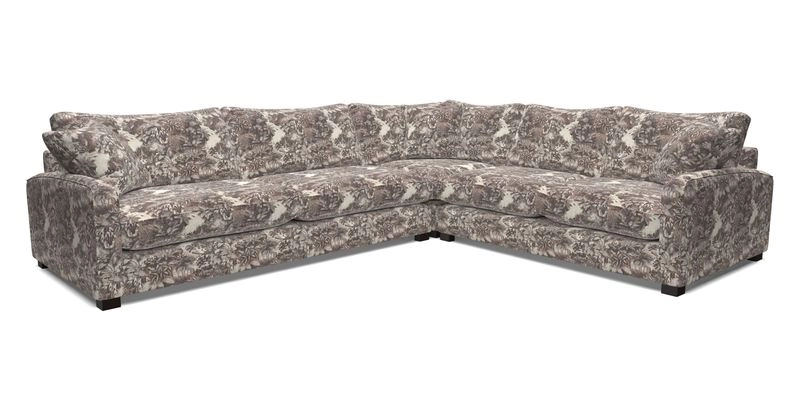 Brook Green large corner sofa LHF in Two Tone Plain Biscuit