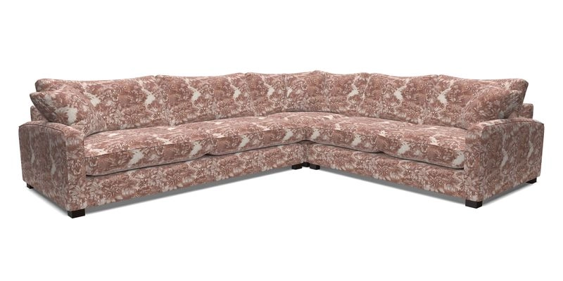 Brook Green large corner sofa LHF in Two Tone Plain Biscuit