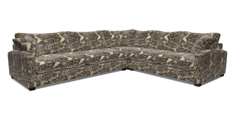 Brook Green large corner sofa LHF in Two Tone Plain Biscuit