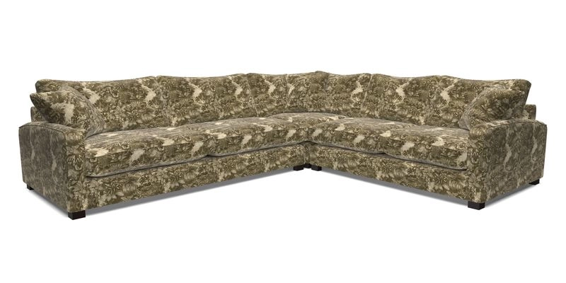 Brook Green large corner sofa LHF in Two Tone Plain Biscuit