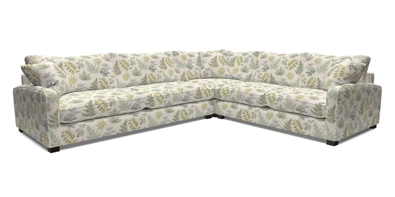 Brook Green large corner sofa LHF in Two Tone Plain Biscuit