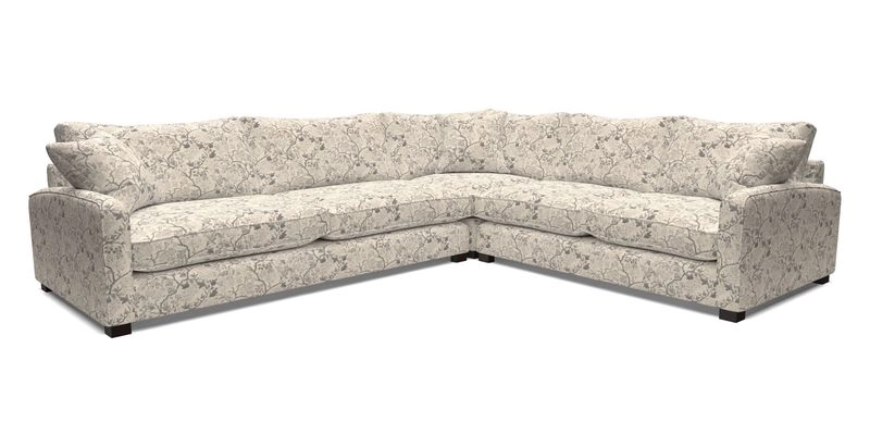 Brook Green large corner sofa LHF in Two Tone Plain Biscuit
