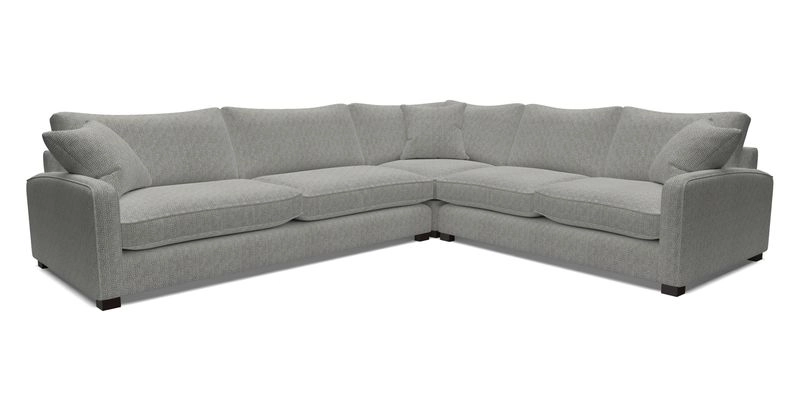 Brook Green large corner sofa LHF in Two Tone Plain Biscuit