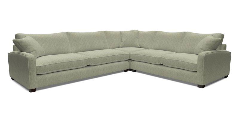 Brook Green large corner sofa LHF in Two Tone Plain Biscuit