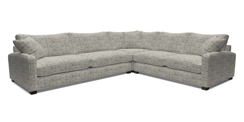 Brook Green large corner sofa LHF in Two Tone Plain Biscuit