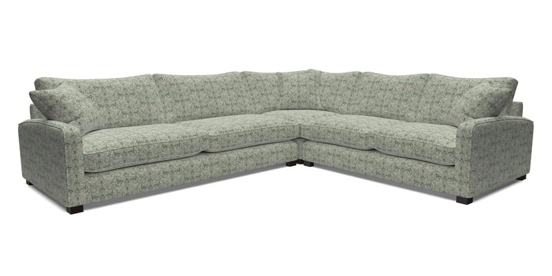 Brook Green large corner sofa LHF in Two Tone Plain Biscuit