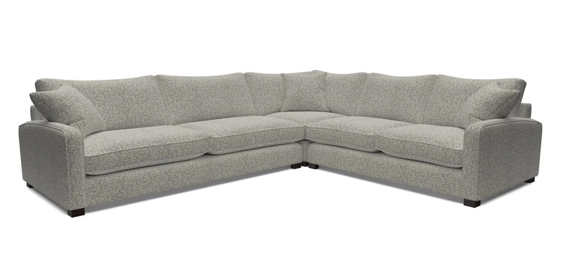 Brook Green large corner sofa LHF in Two Tone Plain Biscuit
