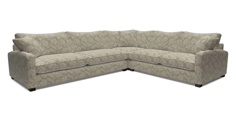 Brook Green large corner sofa LHF in Two Tone Plain Biscuit