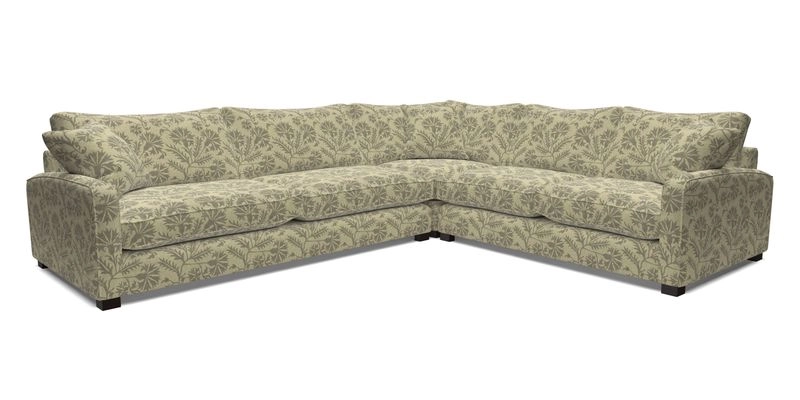 Brook Green large corner sofa LHF in Two Tone Plain Biscuit