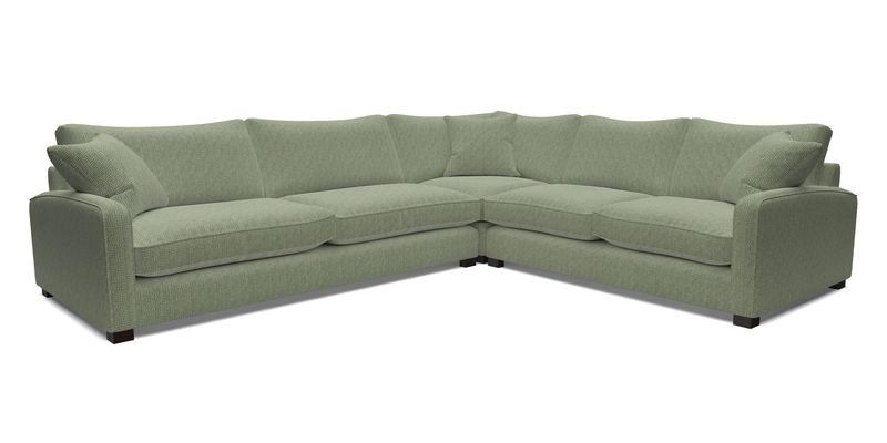 Brook Green large corner sofa LHF in Two Tone Plain Biscuit