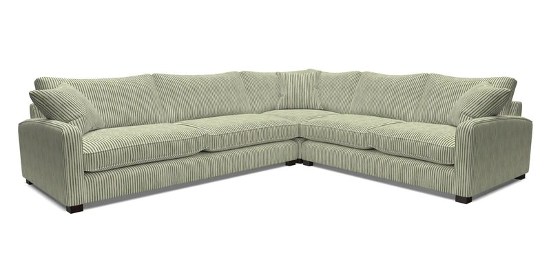 Brook Green large corner sofa LHF in Two Tone Plain Biscuit