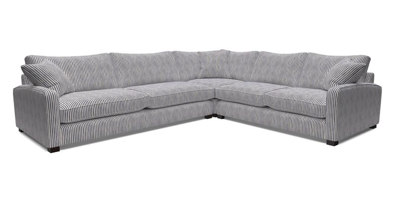 Brook Green large corner sofa LHF in Two Tone Plain Biscuit