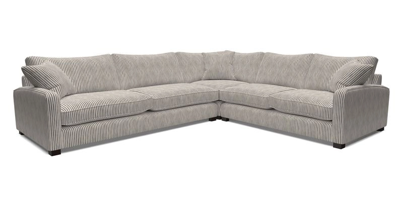 Brook Green large corner sofa LHF in Two Tone Plain Biscuit