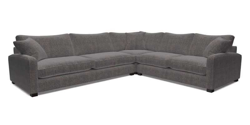 Brook Green large corner sofa LHF in Two Tone Plain Biscuit