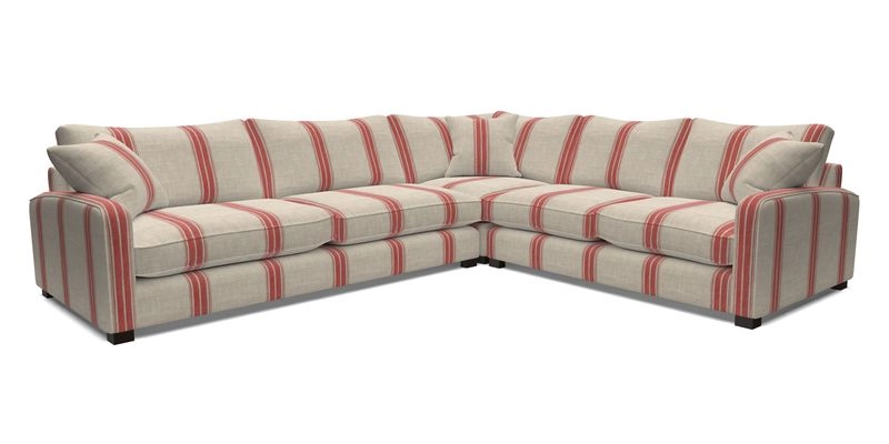 Brook Green large corner sofa LHF in Two Tone Plain Biscuit