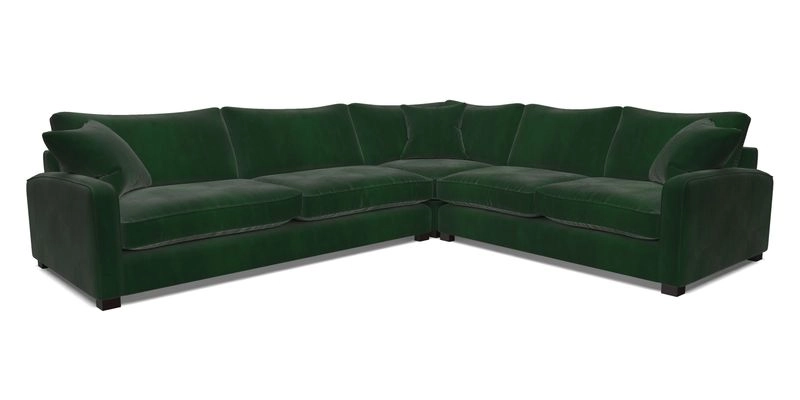 Brook Green large corner sofa LHF in Two Tone Plain Biscuit