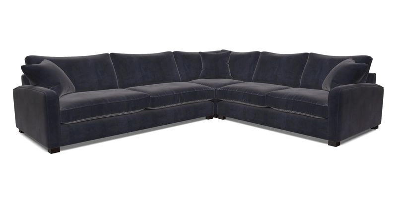 Brook Green large corner sofa LHF in Two Tone Plain Biscuit