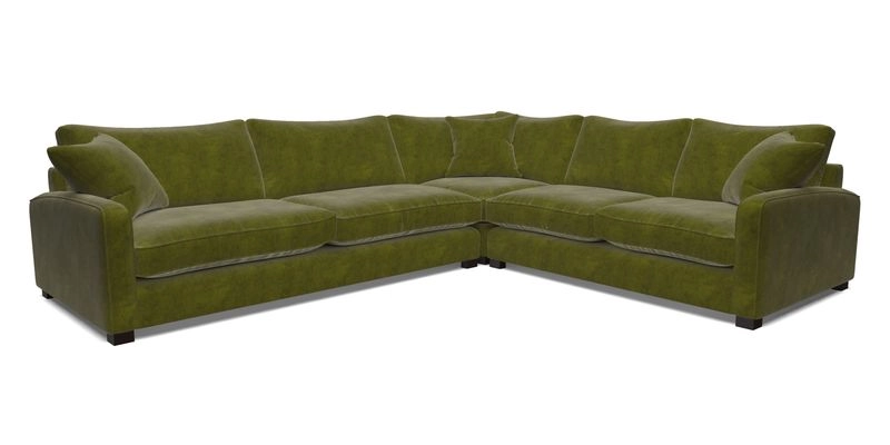 Brook Green large corner sofa LHF in Two Tone Plain Biscuit