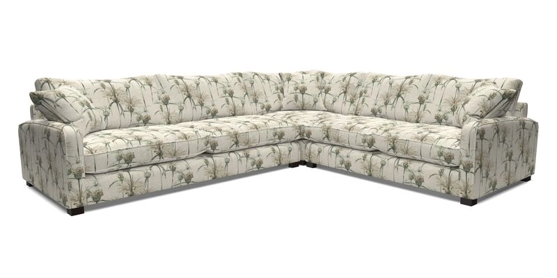 Brook Green large corner sofa LHF in Two Tone Plain Biscuit