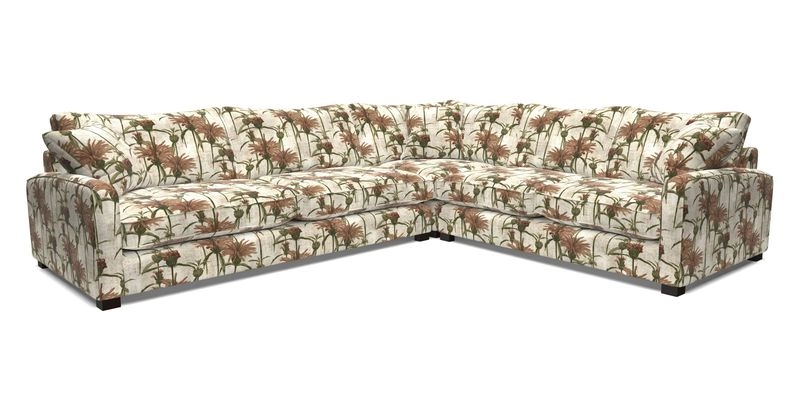 Brook Green large corner sofa LHF in Two Tone Plain Biscuit