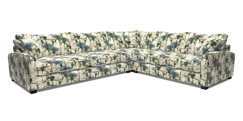 Brook Green large corner sofa LHF in Two Tone Plain Biscuit