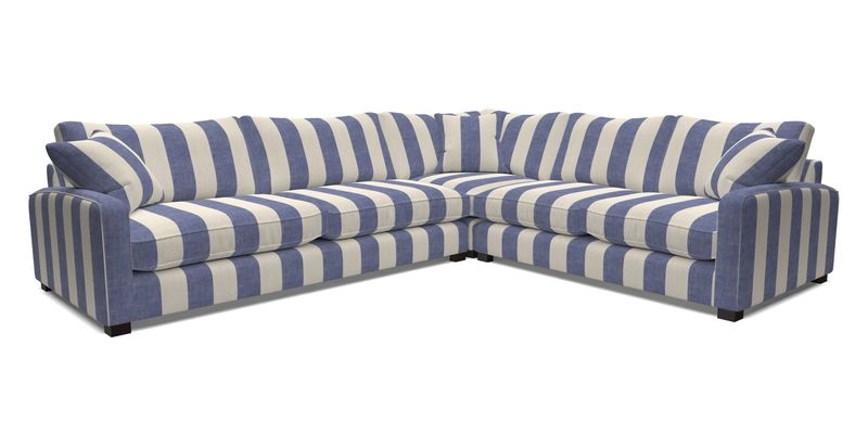 Brook Green large corner sofa LHF in Two Tone Plain Biscuit