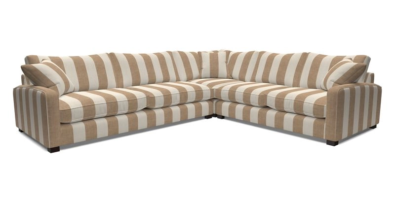 Brook Green large corner sofa LHF in Two Tone Plain Biscuit
