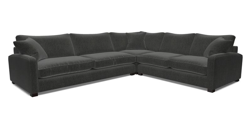 Brook Green large corner sofa LHF in Two Tone Plain Biscuit
