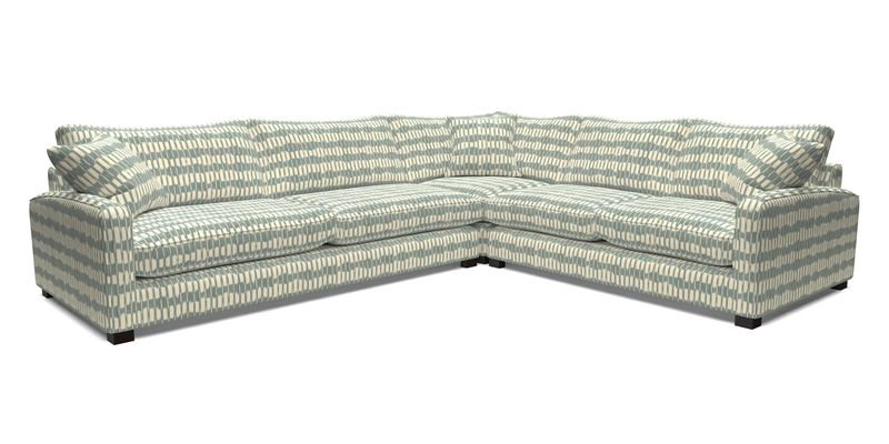 Brook Green large corner sofa LHF in Two Tone Plain Biscuit