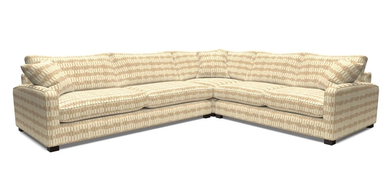 Brook Green large corner sofa LHF in Two Tone Plain Biscuit